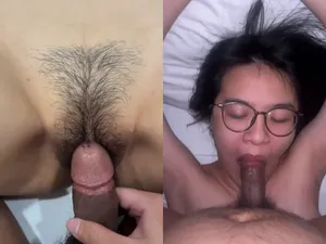 Phang em học sinh chubby kính cận ra nước khoái đê mê